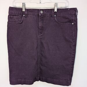 Gloria Vanderbilt Deep Purple Denim Skirt